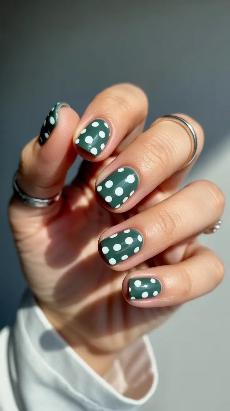 Easy Simple Nails 2026 Short Square Green