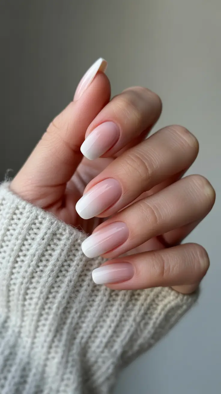 Easy Simple Nails 2026 Soft Ombre Square