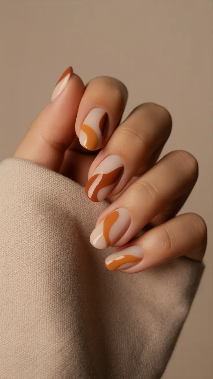 Easy Simple Nails 2026 Abstract Neutral