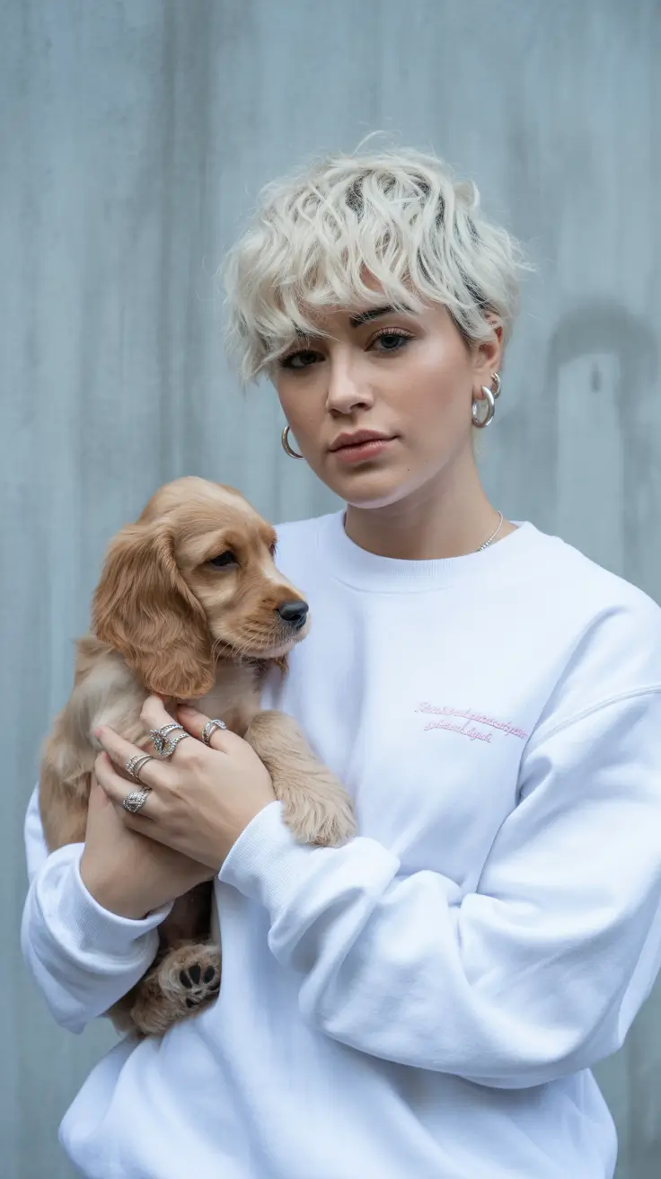 pixie haircut 2026 Platinum Texture Rebel Pixie