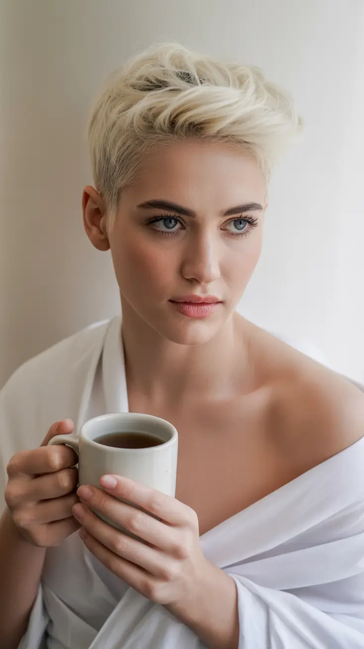 pixie haircut 2026 Platinum Whisper Pixie