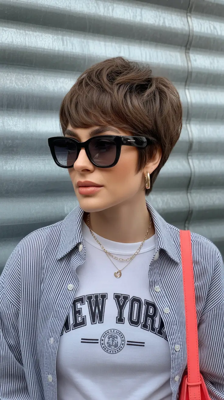 pixie haircut 2026 City Chic Textured Pixie
