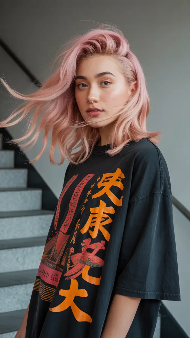 haircuts for thin fine hair 2026 Pastel Waves with Modern Edge