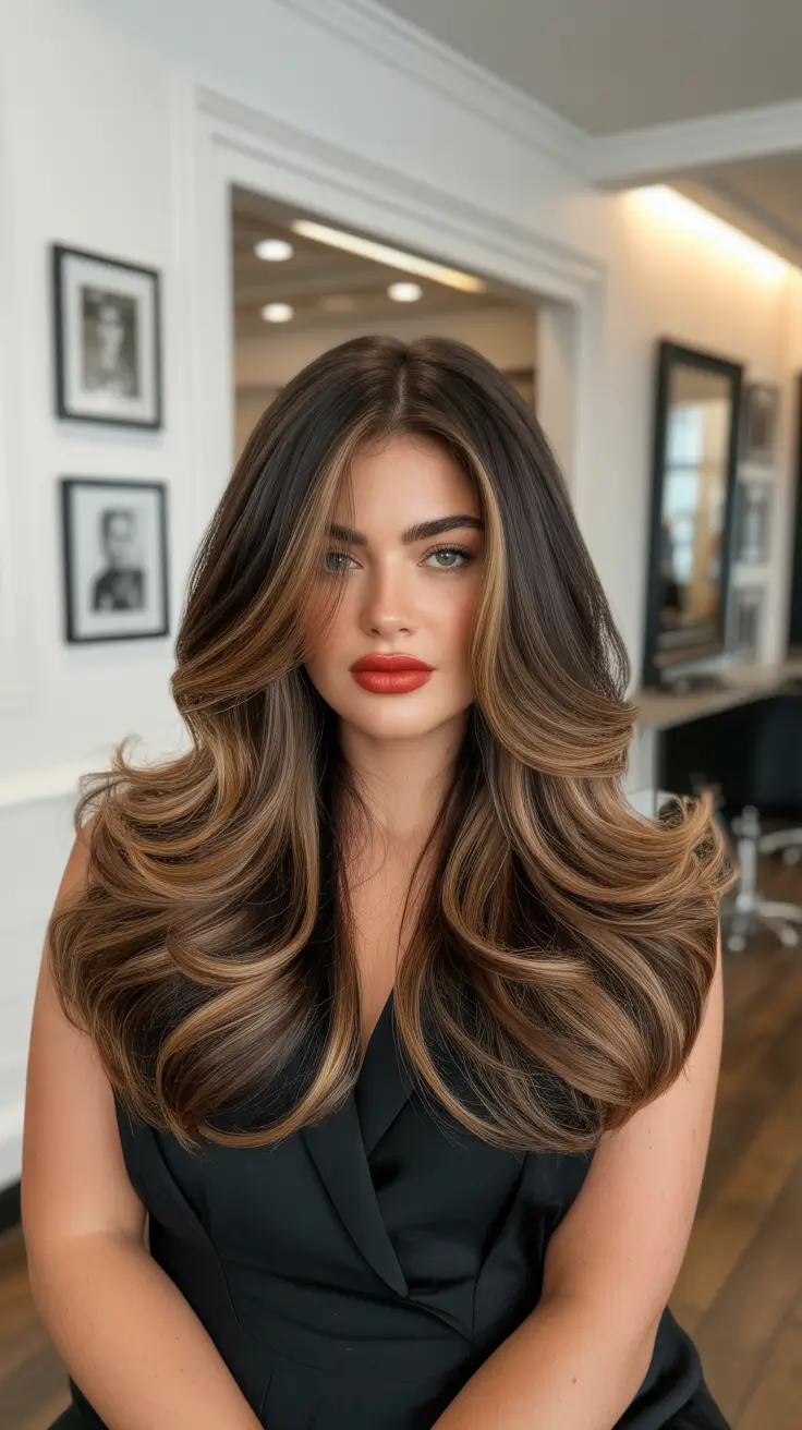Haircuts for Chubby Faces 2026 Classic Long Layers With Statement Volume
