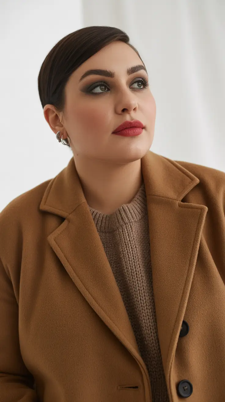 Haircuts for Chubby Faces 2026 Sleek Cropped Pixie