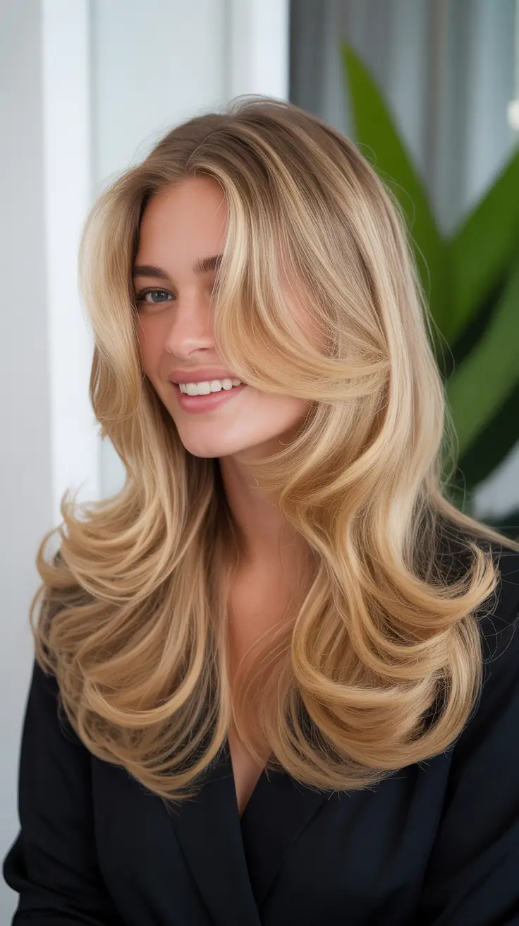 Butterfly Haircut 2026 Soft Vanilla Blonde With Signature Butterfly Layers