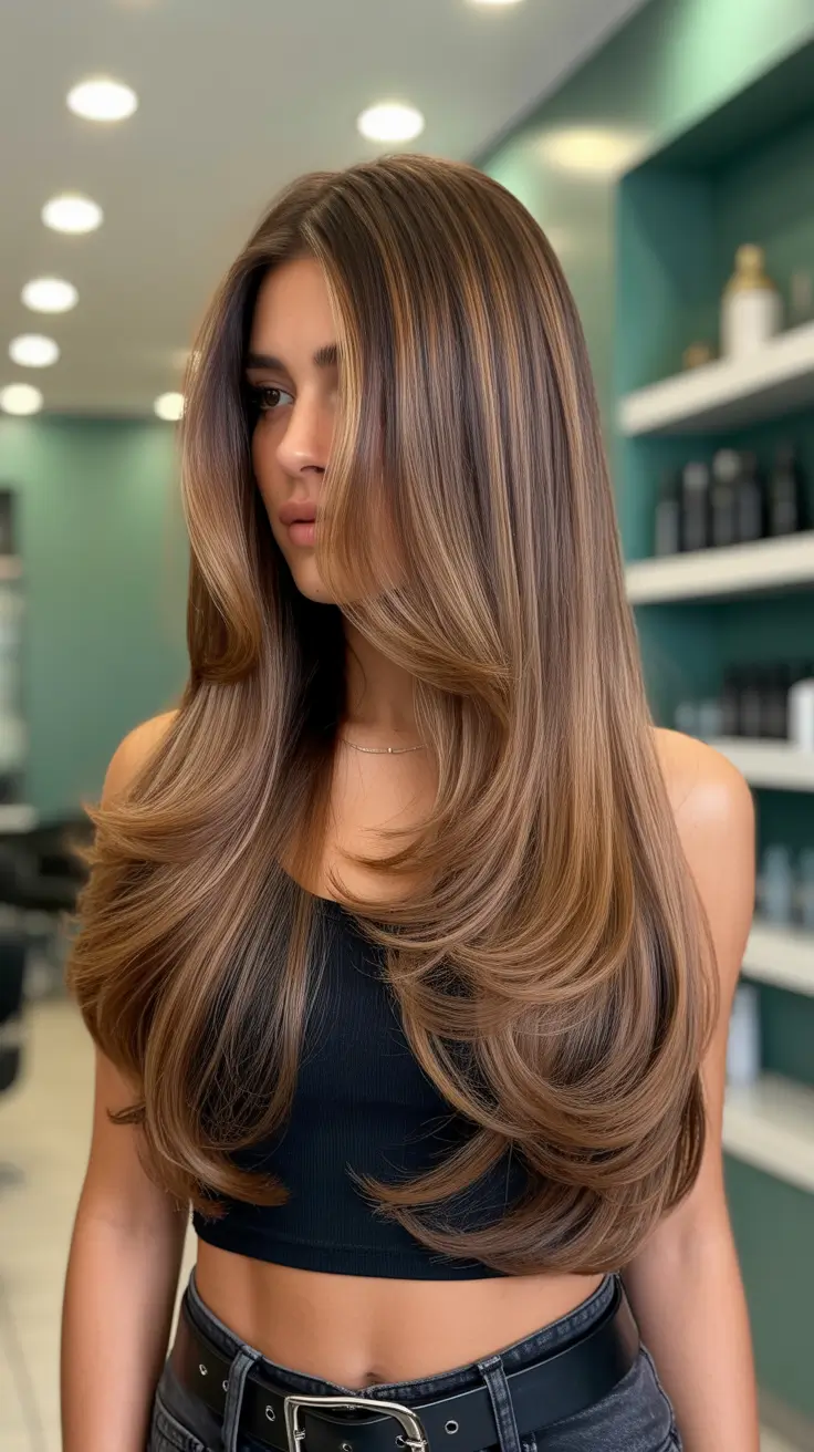 Butterfly Haircut 2026 Glossy Long Butterfly Layers With Sculpted Ends