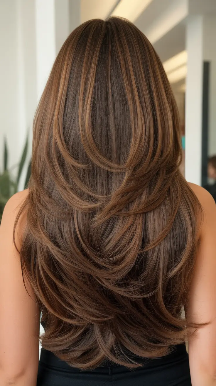 Butterfly Haircut 2026 Chestnut Butterfly With Sculpted Back Layers