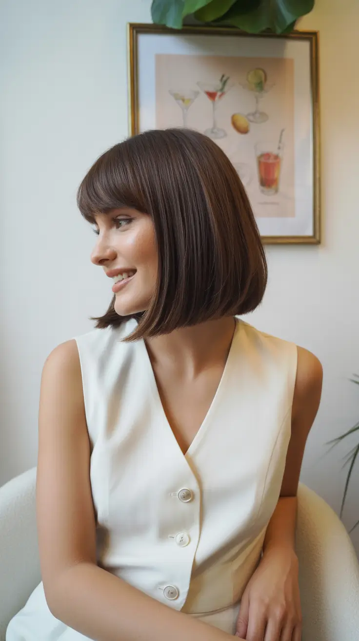 lob haircut 2026 Elegant Lob with French-Inspired Flair