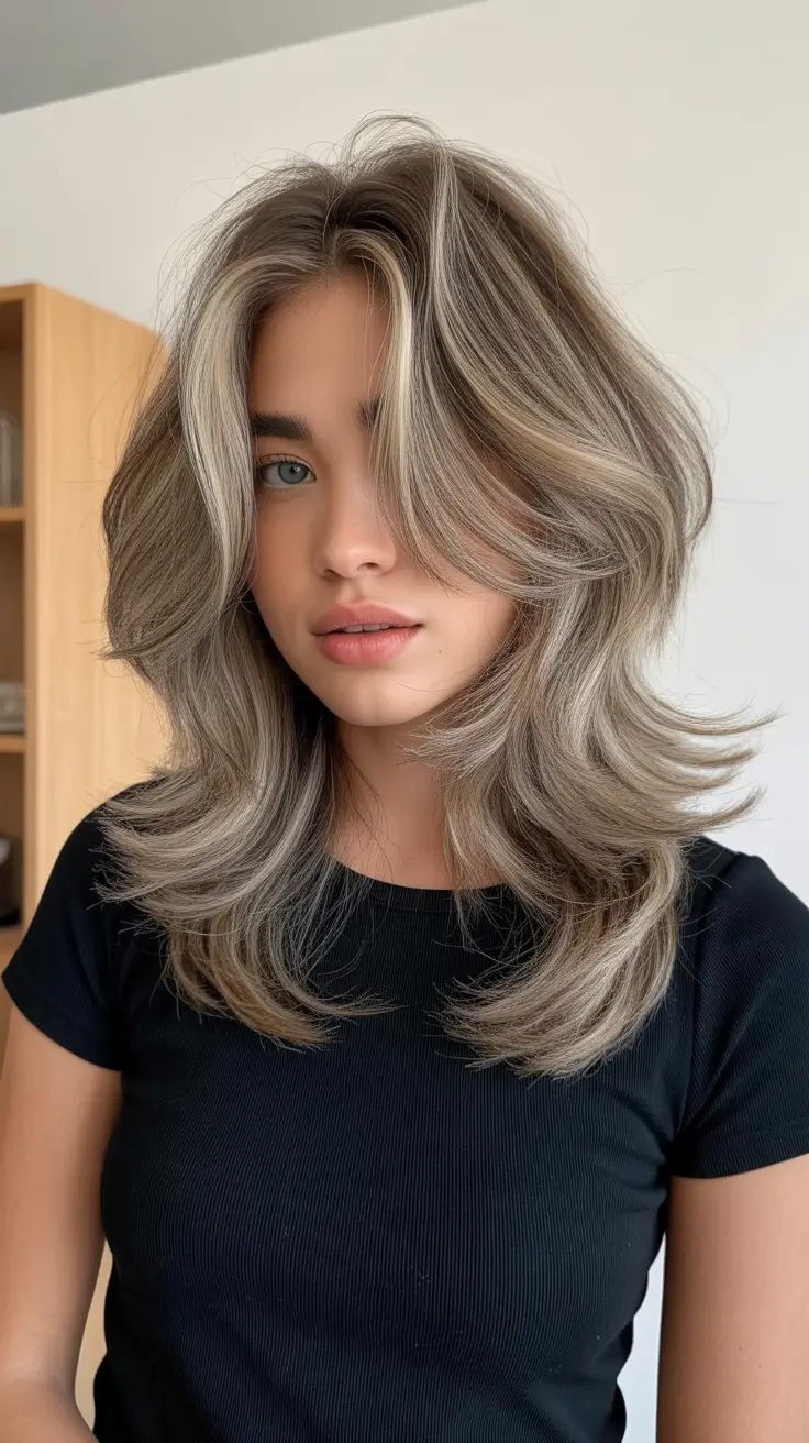 haircuts for medium hair 2026 Silver Dimensional Butterfly