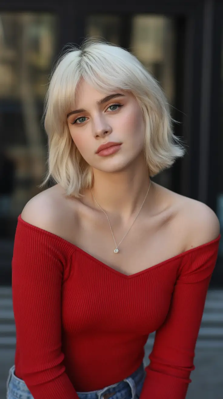 haircuts for medium hair 2026 Soft Platinum Bob