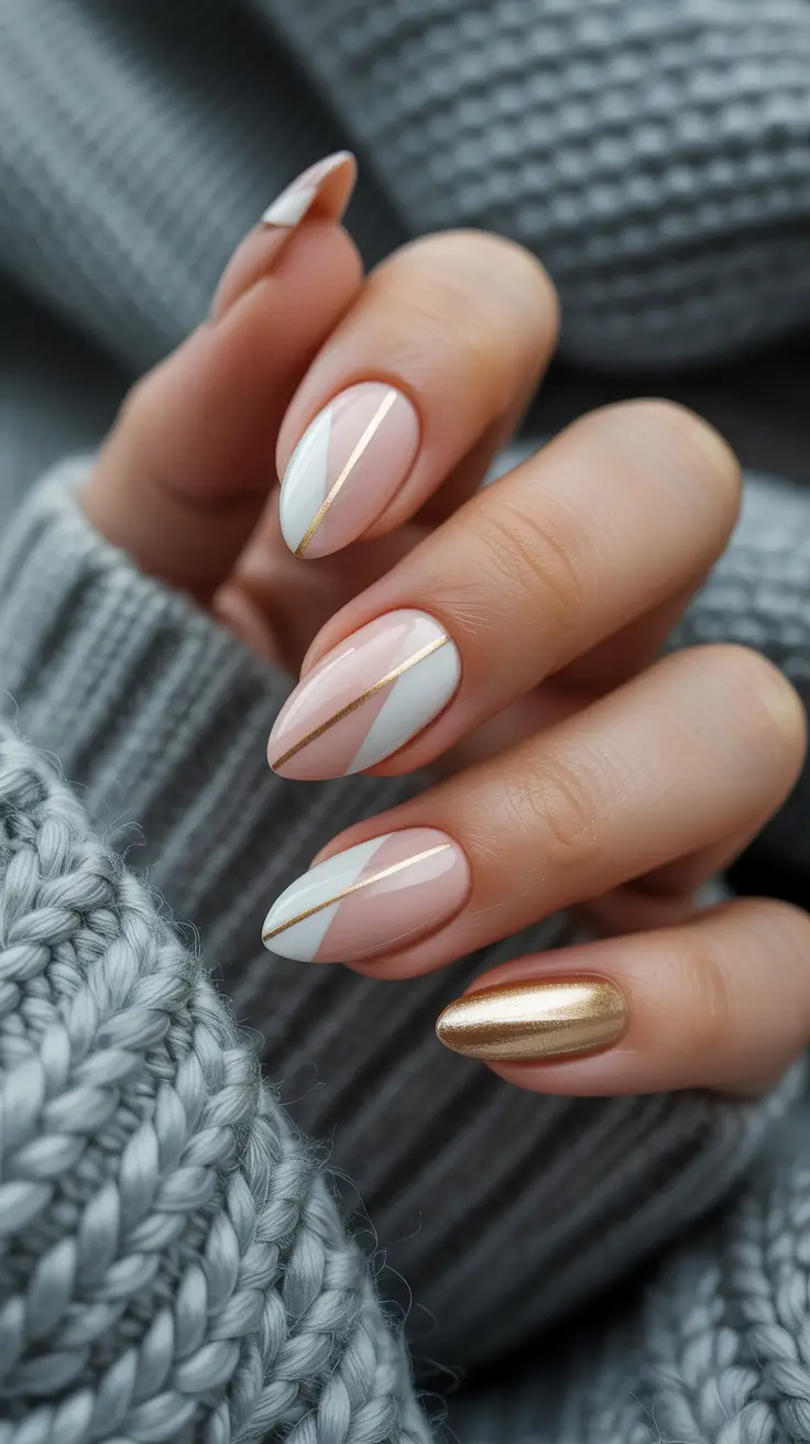 Metallic Chrome Nails 2026 White Gold Chrome