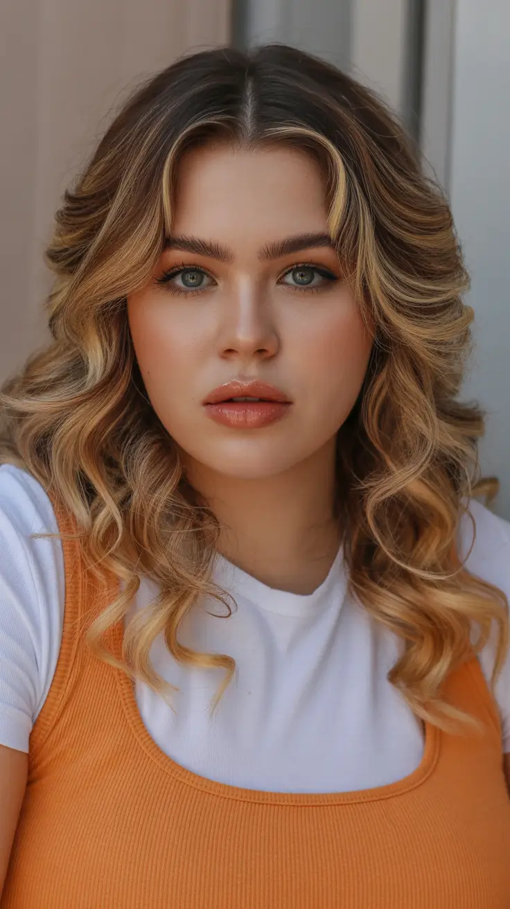 Haircuts for Plus Size Women 2026 Soft Curly Blonde Glow