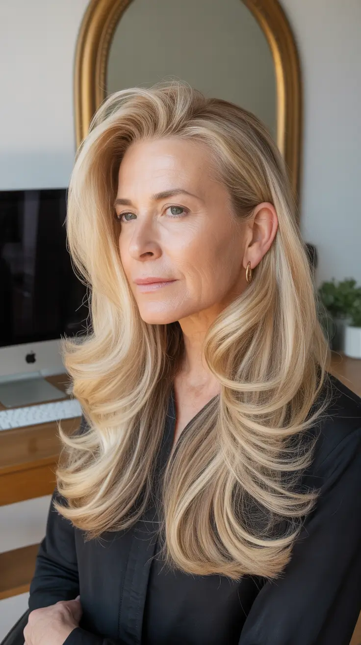 Haircuts for Women Over 50 2026 Layered Blonde Haircut