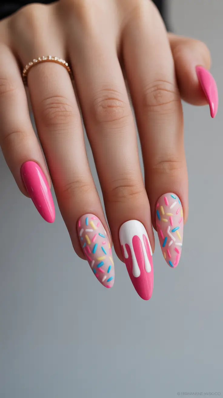 nail colors 2026 Sweet Sprinkle Pink