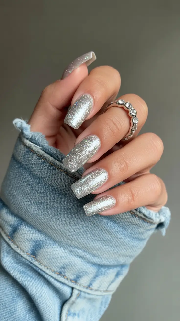 nail colors 2026 Silver Frost Shine