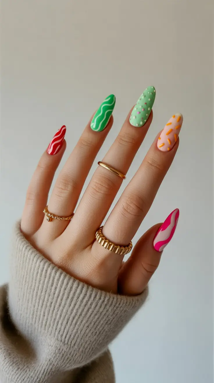nail colors 2026 Playful Color Pop Mix