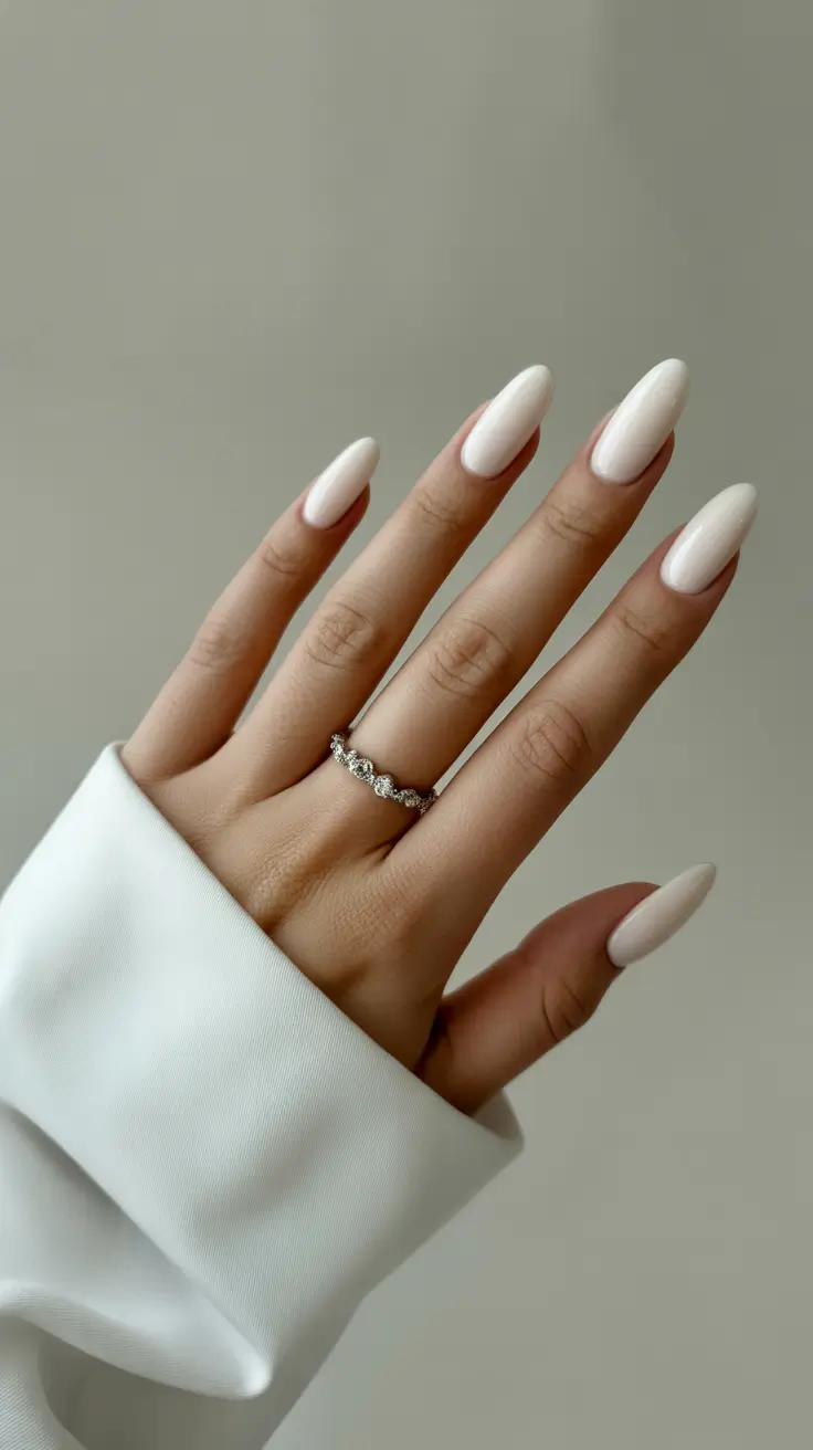Nail Colors Ideas 2026 Soft White Serenity