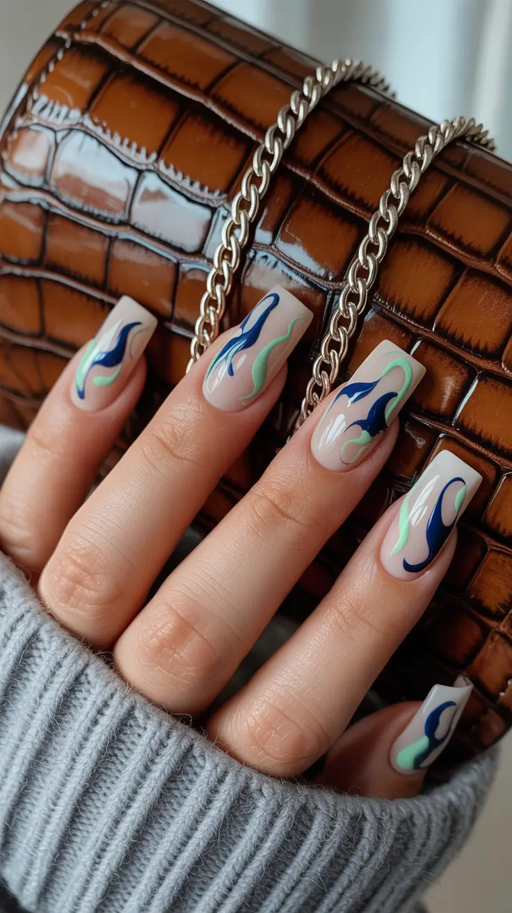 nail colors 2026 Oceanic Flow Nails