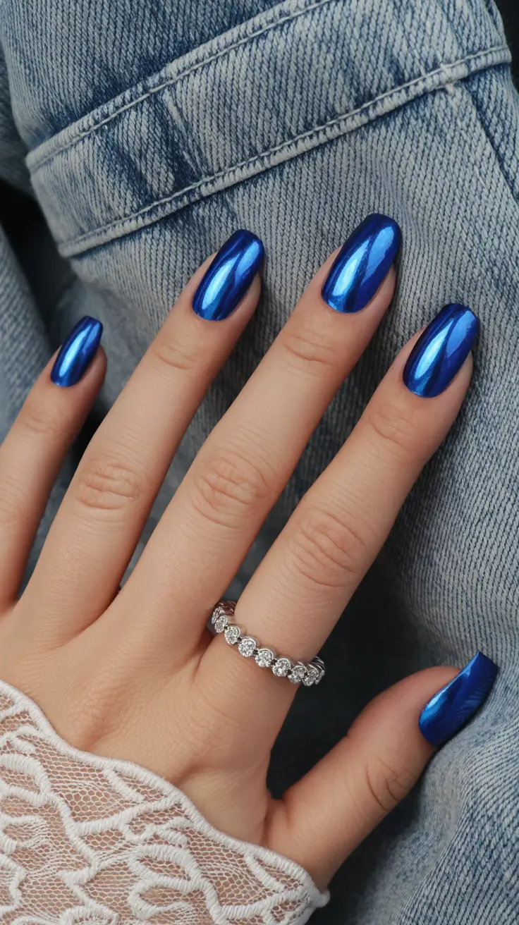 New Blue Nails Ideas 2026 Cobalt Chrome