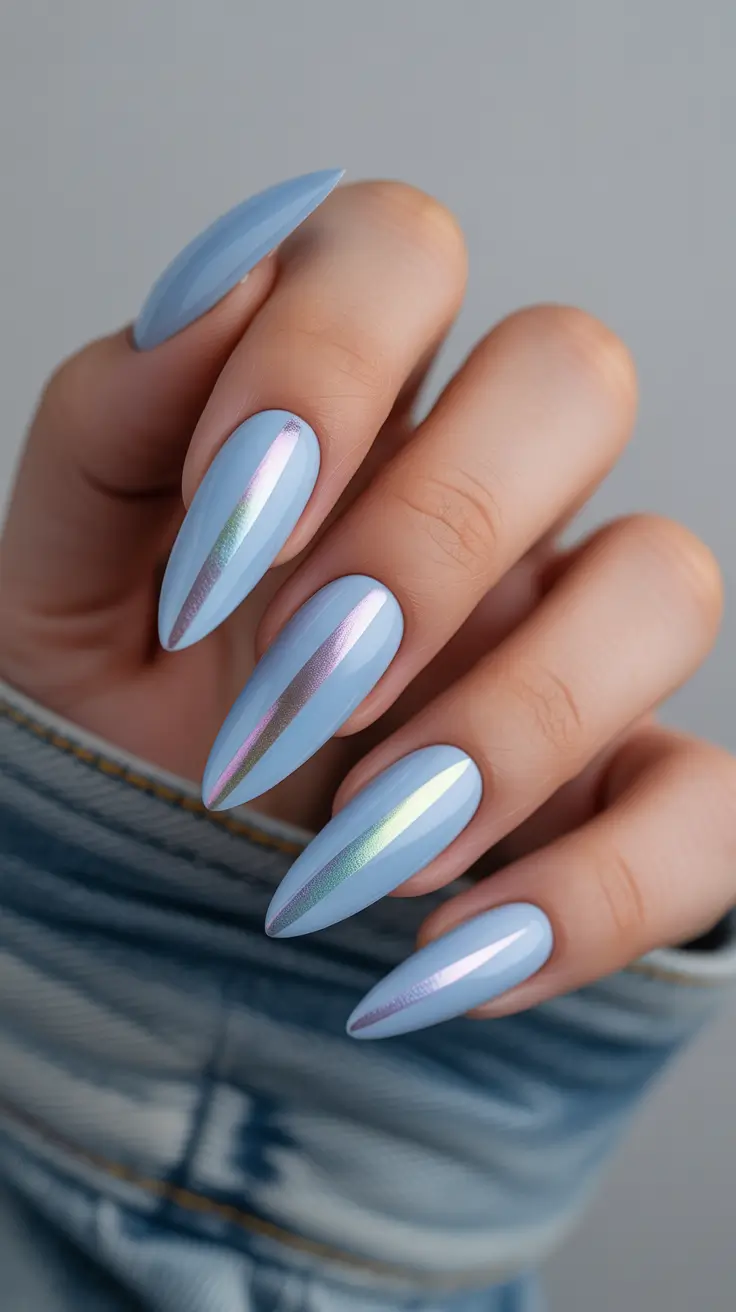 blue nails 2026 chrome