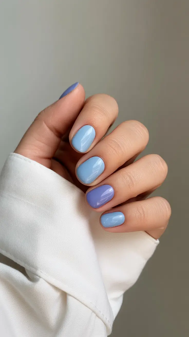 blue nails 2026 pastel short