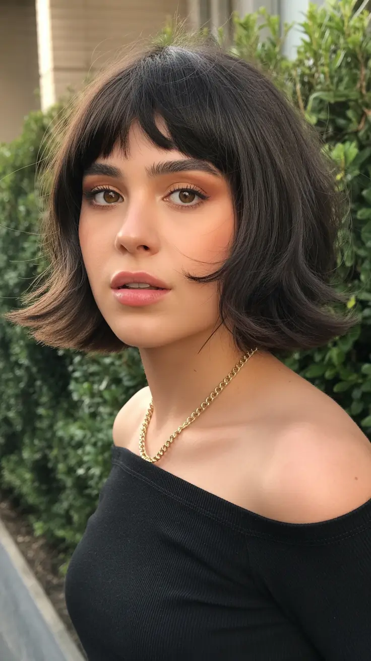 curly bob with bangs 2026