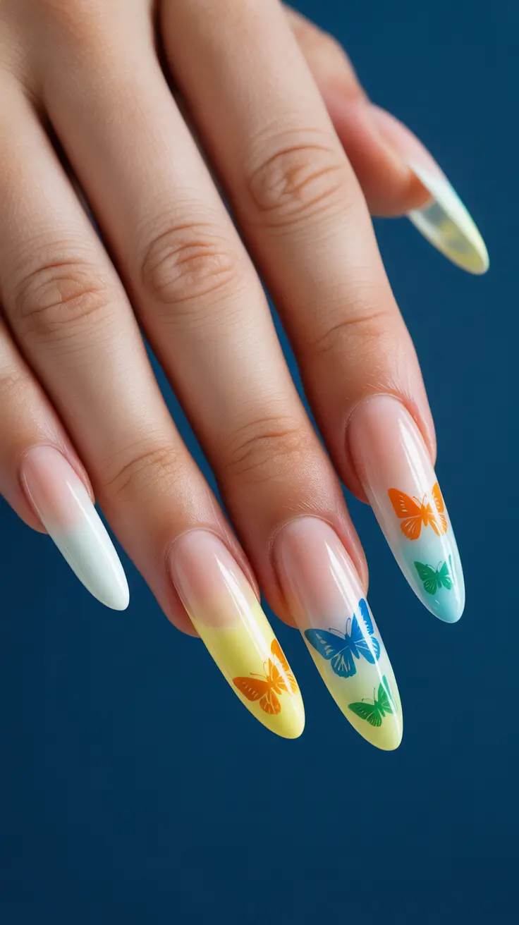 Stylish Almond Nails 2026 Butterfly Breeze