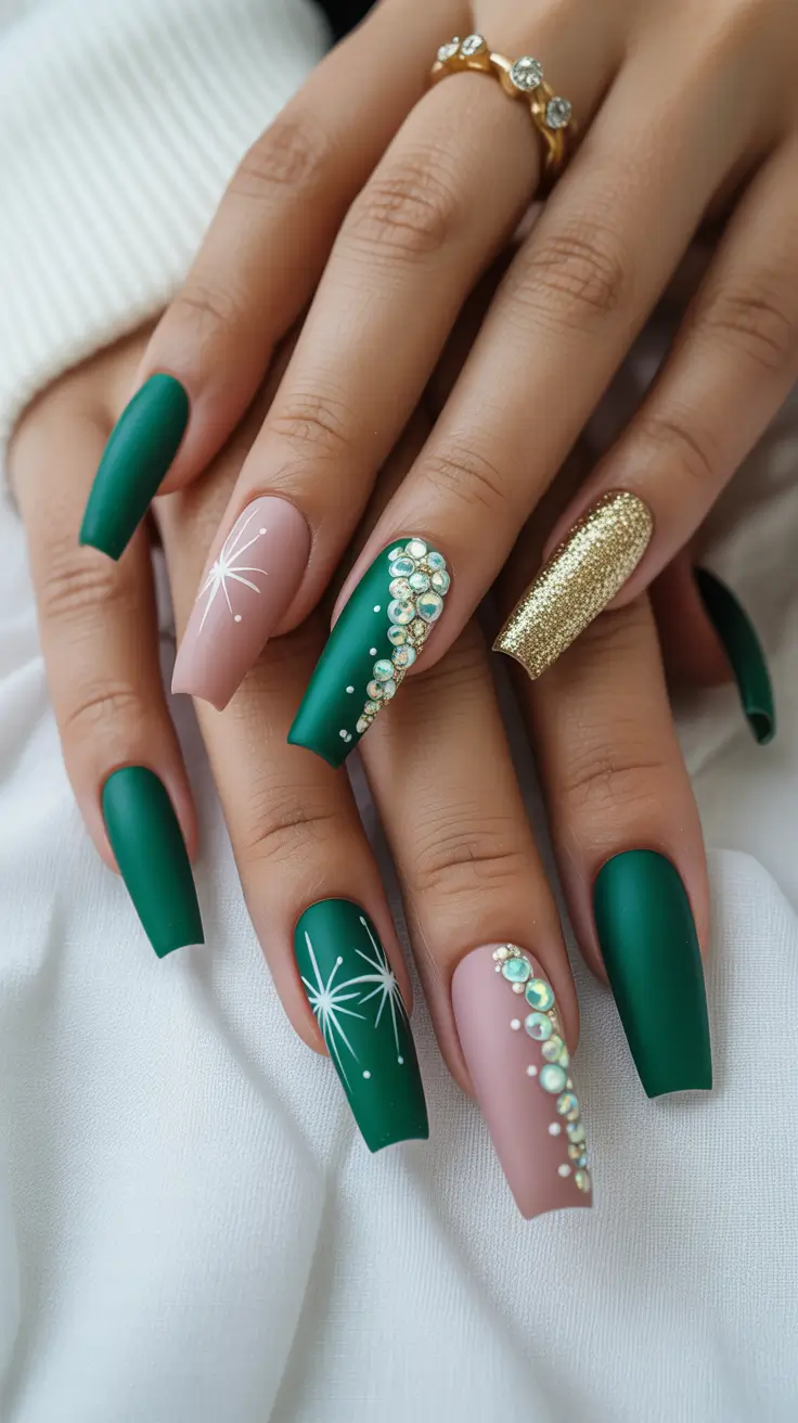 Stylish Almond Nails 2026 Emerald Radiance