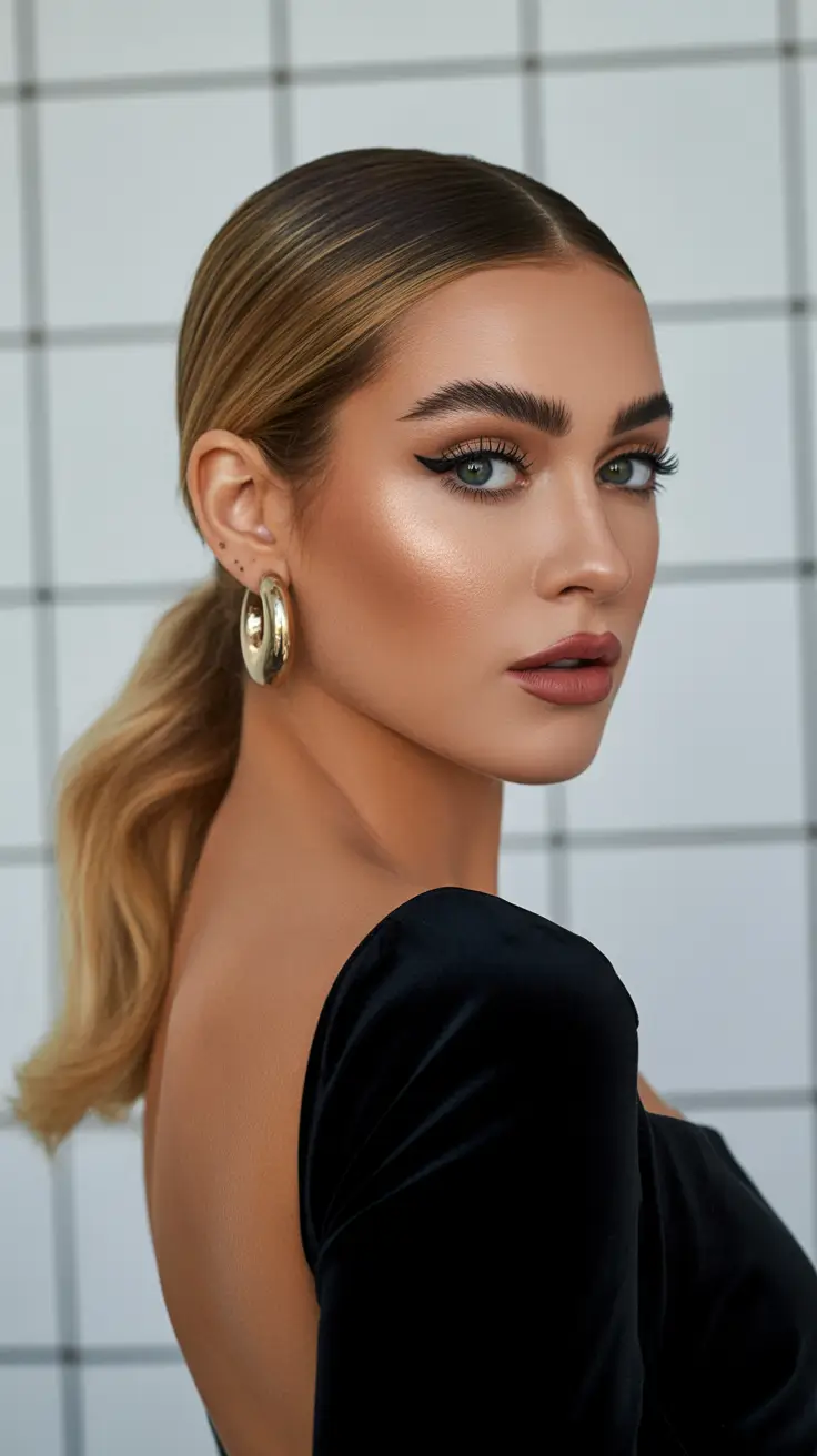 ponytail hairstyle 2026 Classic Gloss Low Ponytail