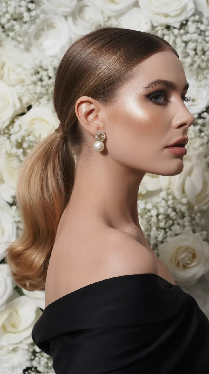 ponytail hairstyle 2026 Elegant Low Sleek Ponytail