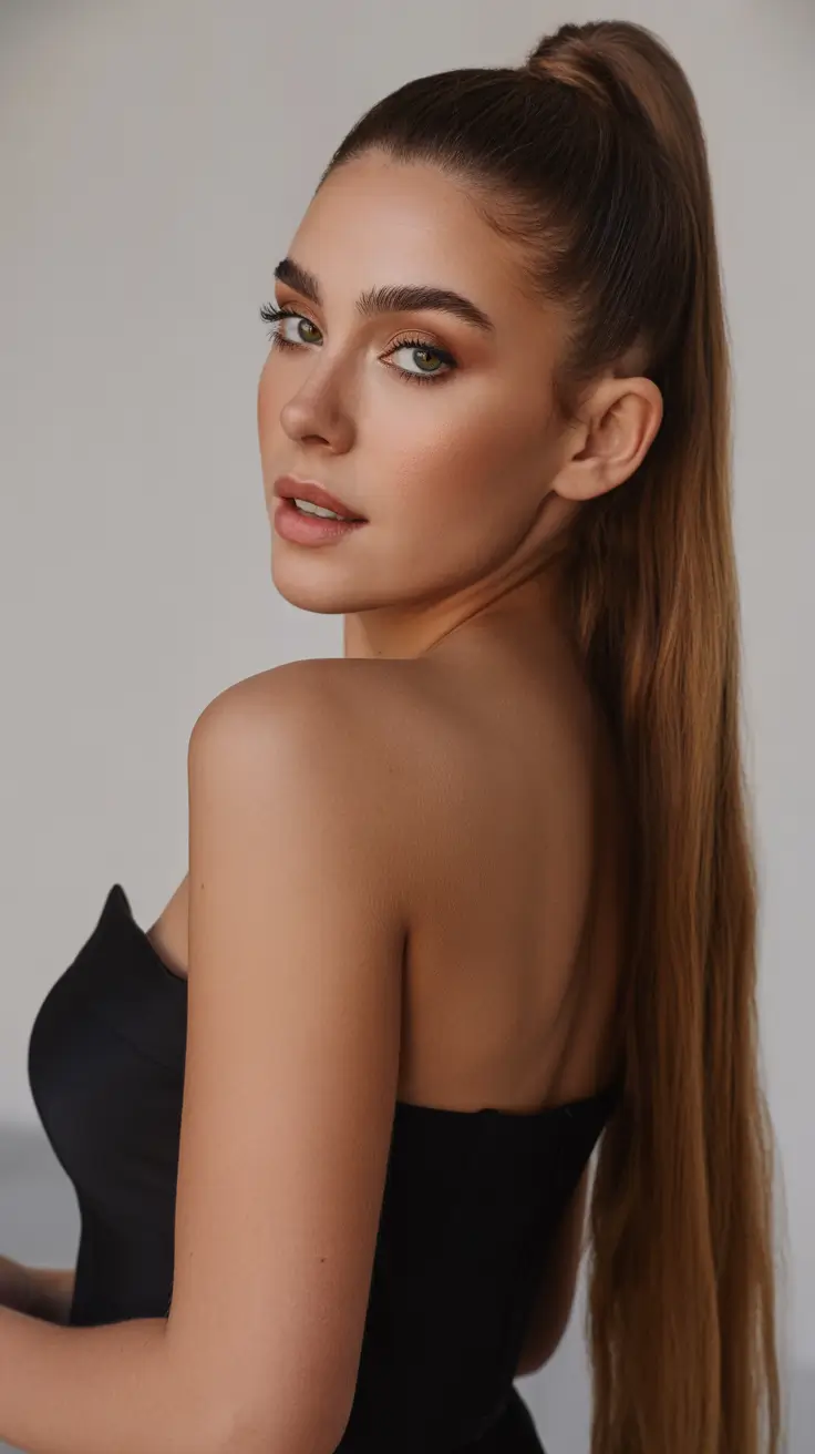 ponytail hairstyle 2026 Ultra Long Sleek Ponytail