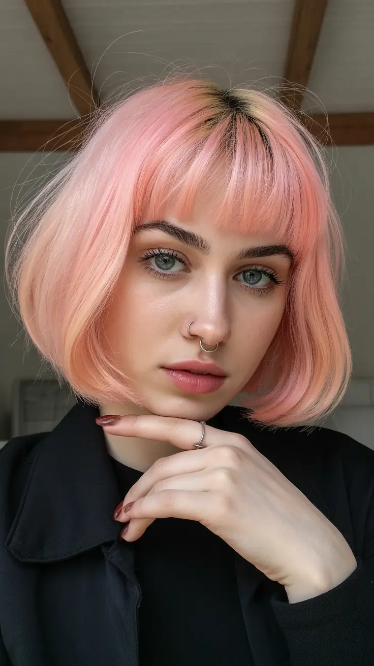 trendy Haircuts 2026 Short Bob With Bangs