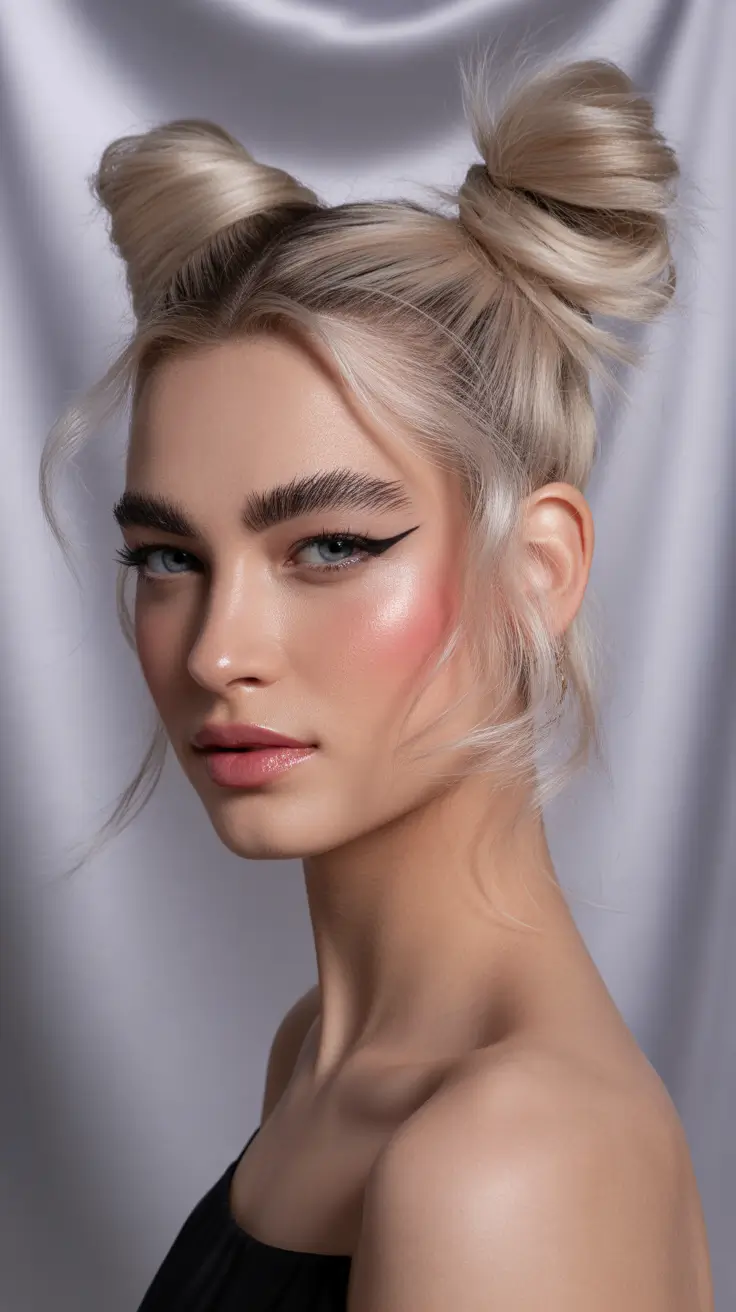 straight-hairstyle-2026-double-buns