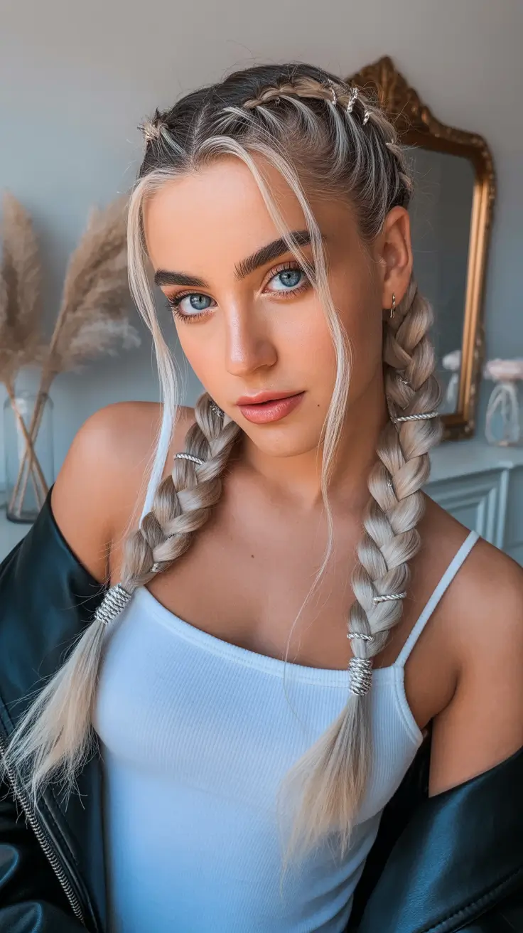 straight-hairstyle-2026-textured-pigtails