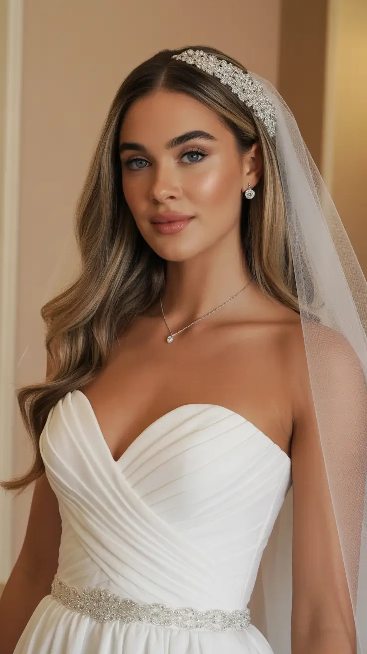 wedding hairstyle 2026 Classic Veil Perfection