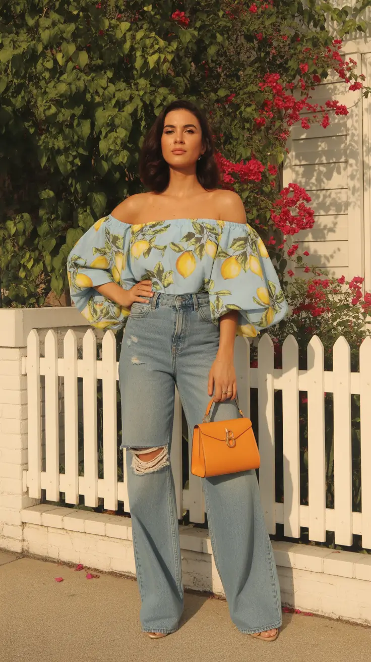 date spring outfits 2026 Off-Shoulder Ease for Sunny Day Dates