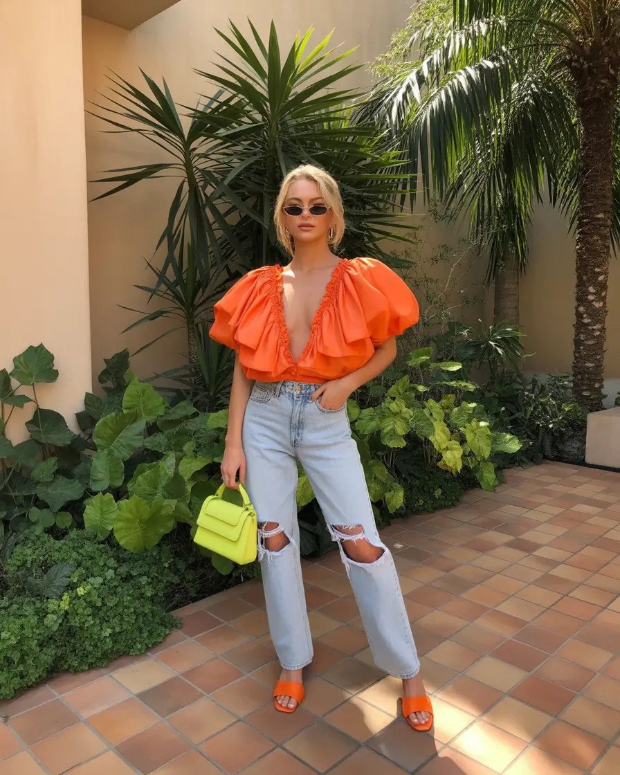 date spring outfits 2026 Bold Color for a Confident First Impression