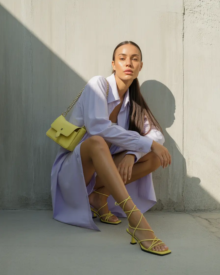 date spring outfits 2026 Minimal Lavender for Evening Cool-Downs