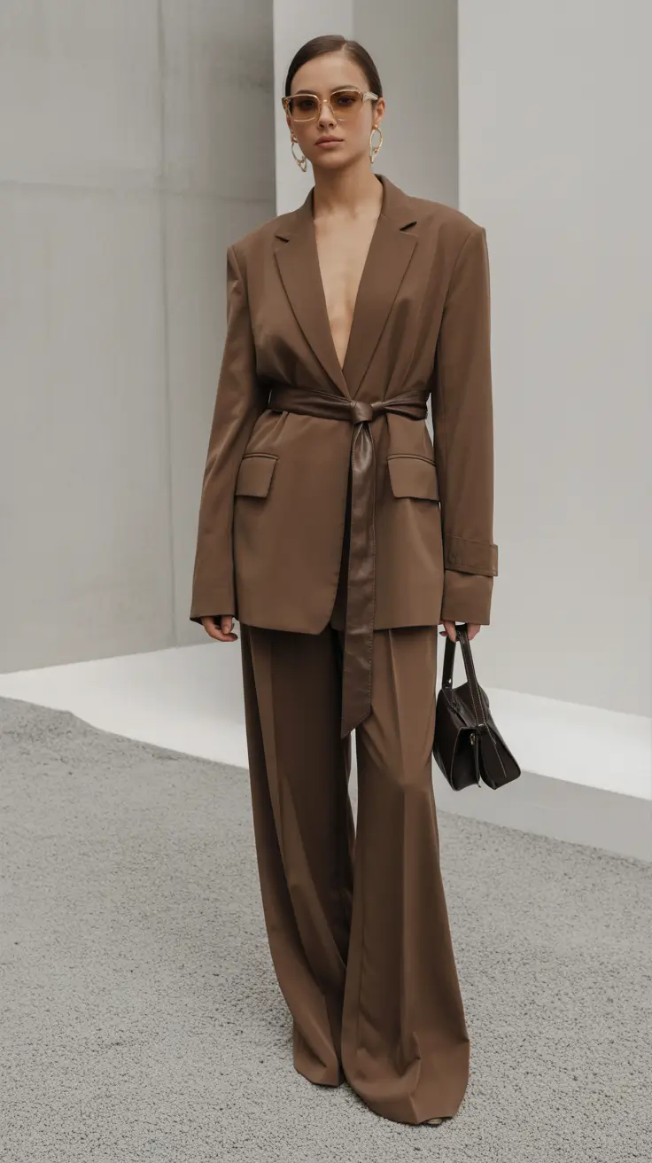 Spring formal outfits 2026 Chocolate Brown Tailoring That Feels Timeless