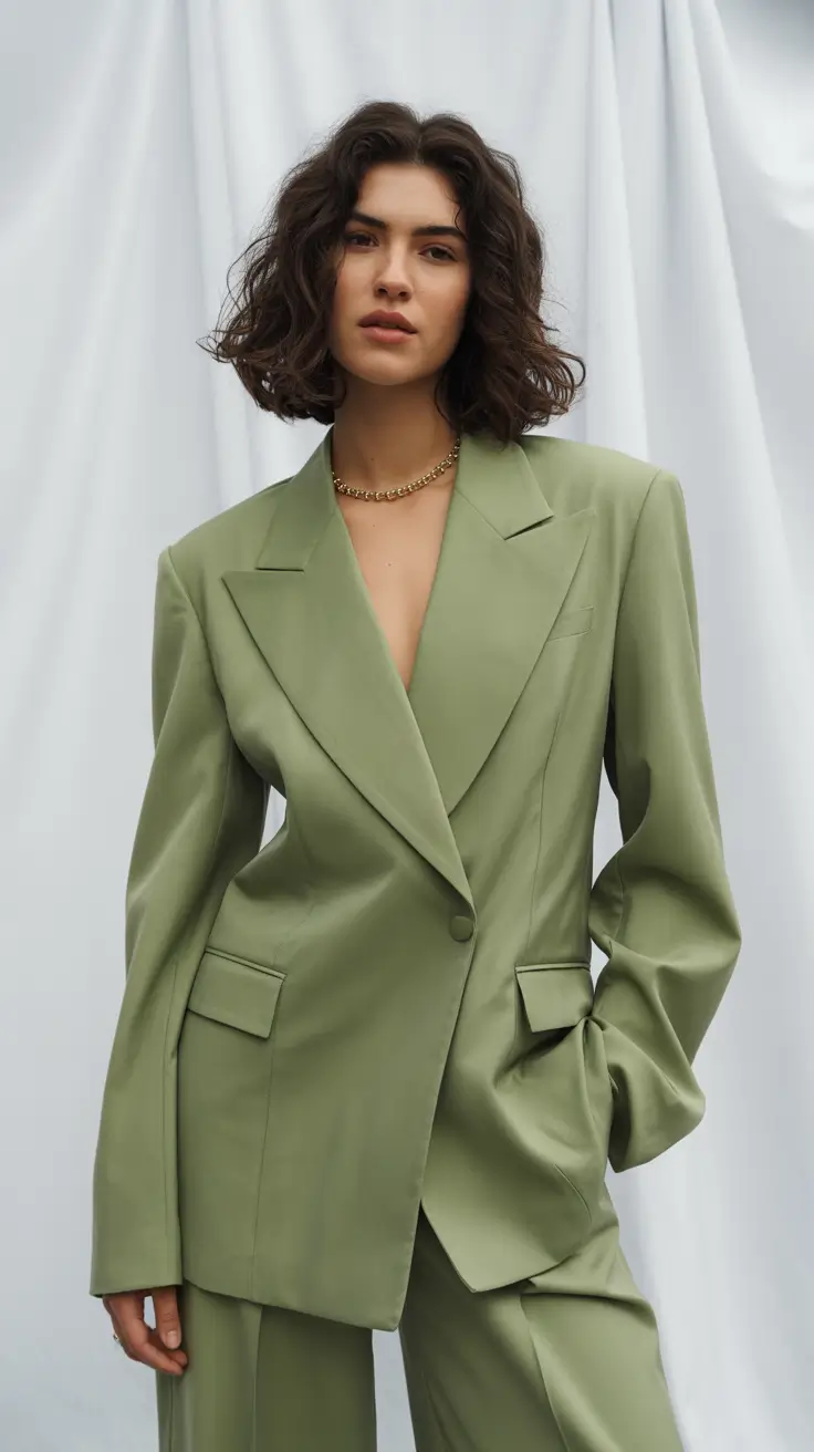 Spring formal outfits 2026 Sage Tailoring That Feels Light and Expensive