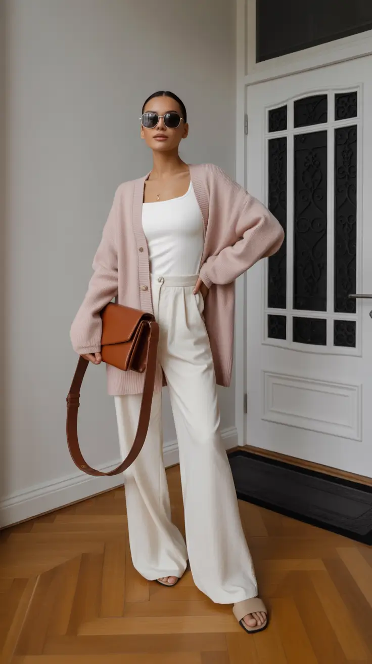 casual spring outfits 2026 Chic Cardigan Look
