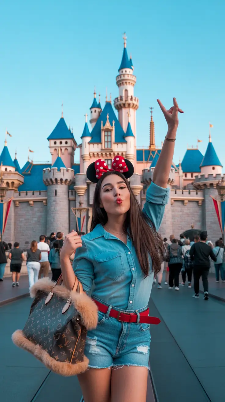 spring disneyland outfits 2026 Denim-on-Denim with a Mamma mia Spirit