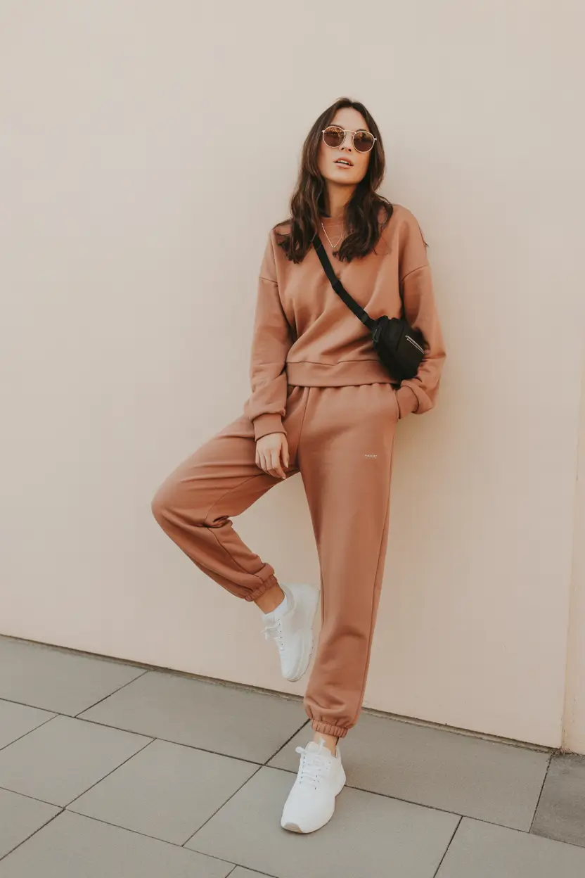 spring outfit for Thursday 2026 Neutral Tracksuit