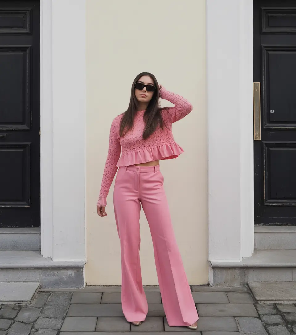 spring outfit for Thursday 2026 Pink Power Set