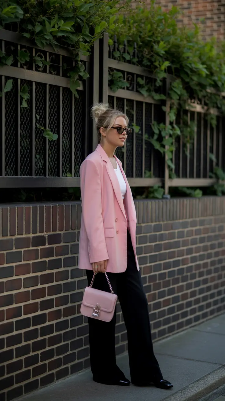 early spring outfits 2026 Tailored Pink With Everyday Ease