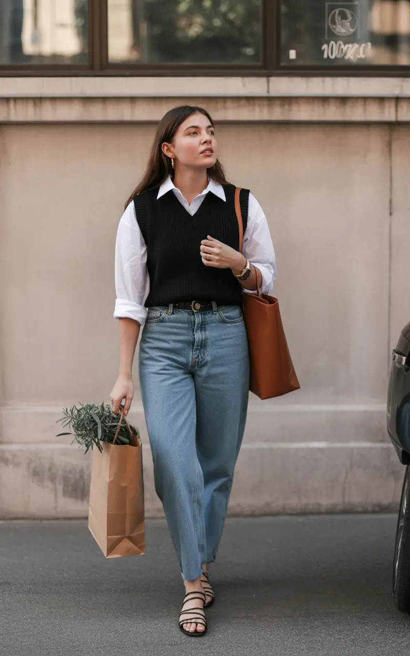 early spring outfits 2026 Classic Layers for Everyday Errands