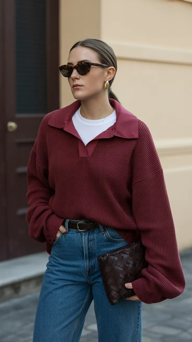 early spring outfits 2026 Deep Tones for Casual Late Winter Days