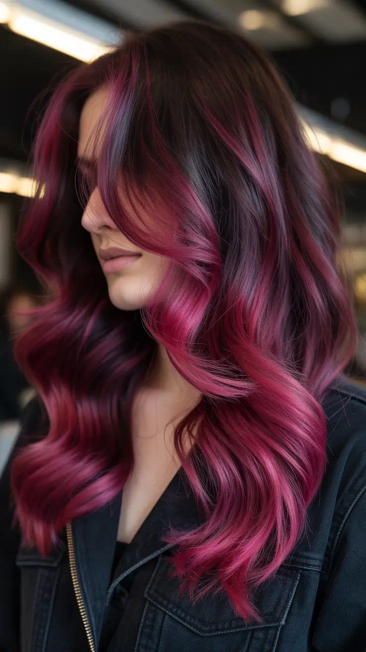 spring maroon hair color 2026 Burgundy red Chocolate