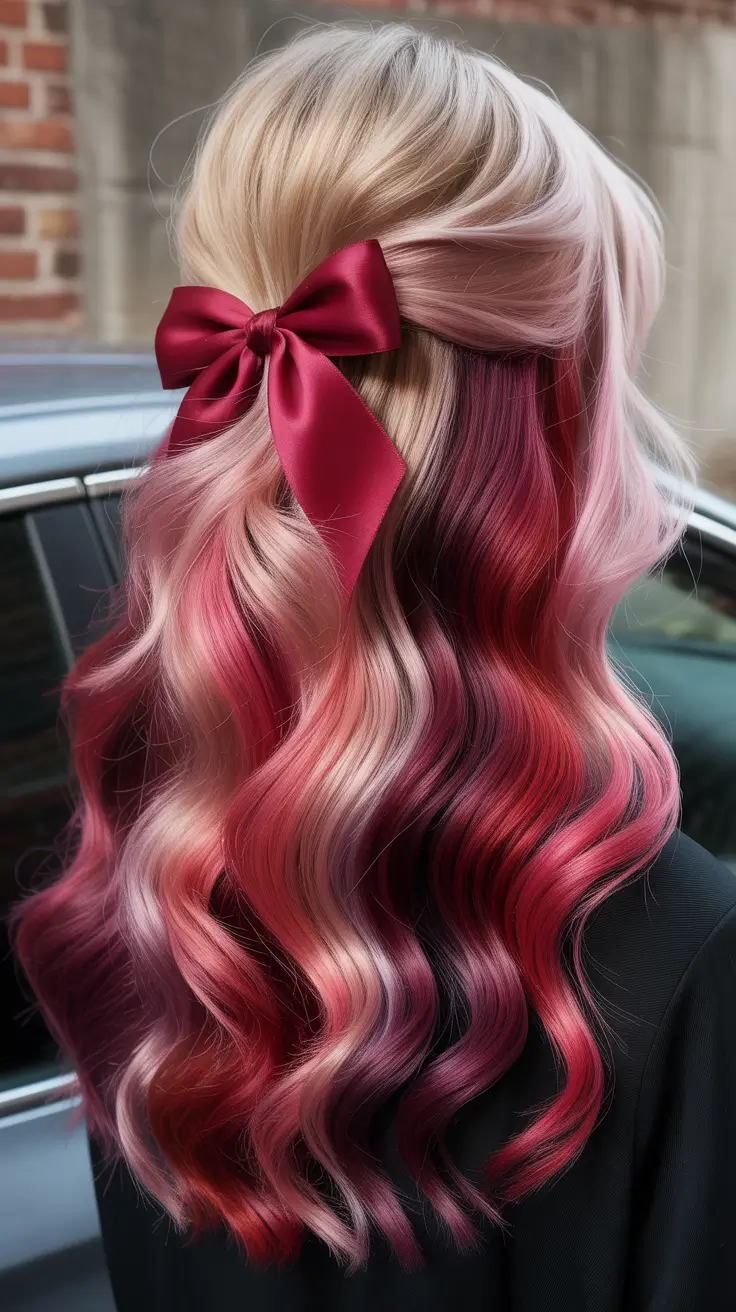 spring maroon hair color 2026 Burgundy Ombre